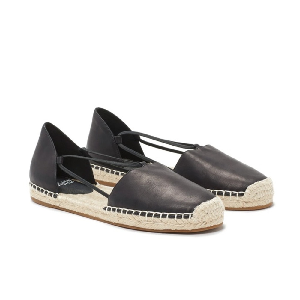 Eileen Fisher Lee Washed Leather Espadrille-Size 11